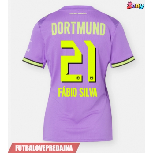 Lacne Ženy Futbalové dres Borussia Dortmund Fabio Silva #21 2026-27 Krátky Rukáv - Tretina